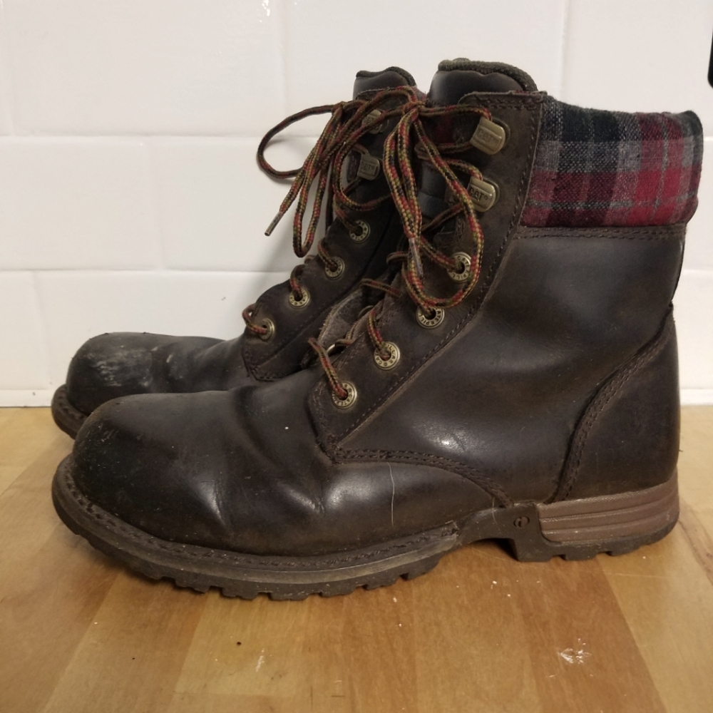 Women's Cat Steel Toe 8.5 Boots